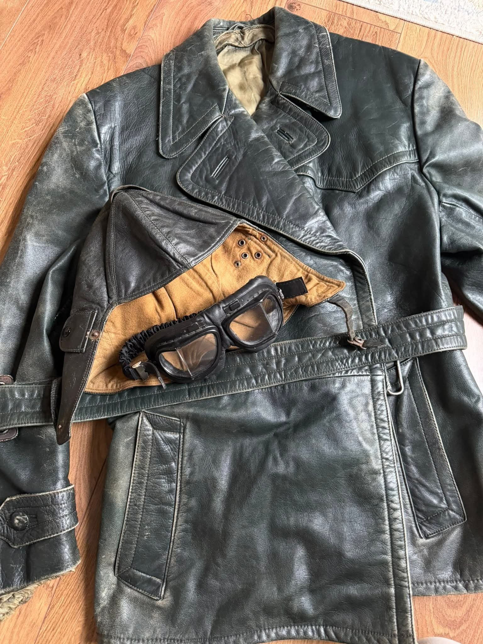 Original German Kraftfahrer leather motoring set from the 1930s–1940s - Image 6